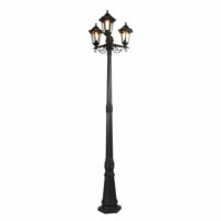 Lanterne classique noire 3 lumières--Noir-QAZQA