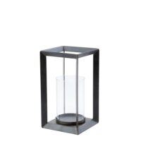Lanterne en métal dorée h32-Métal-Noir-Sia Deco