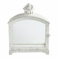 Lanterne en métal - grand modèle - h. 33 cm-Métal-Blanc-Mathilde M