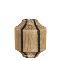 Lanterne noir jute h36xl30xl30cm--Noir-Mica Decorations