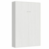 Lit escamotable vertical 140 effet bois frêne blanc-Bois-Blanc-Itamoby