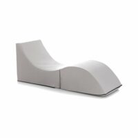 Lit pliant en similcuir blanc 130x50 cm--Blanc-Talamo Italia