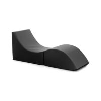 Lit pliant en similcuir noir 130x50 cm--Noir-Talamo Italia