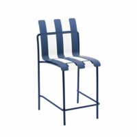 Lot 2 tabouret de bar haut en fer polypropylène blanc bleu 110x54x49-Polypropylène-Bleu-Mobili Rebecca
