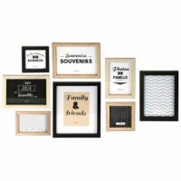 Lot 8 cadres photo design en bois-Bois-Beige-The Home Deco Factory