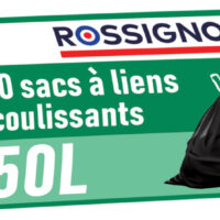 Lot de 10 sacs-poubelle 50l--Noir-Rossignol