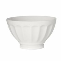 Lot de 2 bols à côtes blancs en porcelaine 9