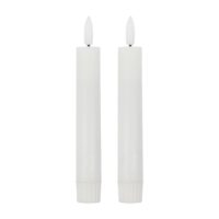 Lot de 2 bougies led en paraffine h 16 cm blanc--Blanc-house doctor