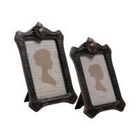 Lot de 2 cadres photo en métal charbon et doré-Métal-Noir-Decoclico
