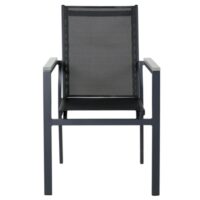 Lot de 2 chaises de jardin avec accoudoirs noir--Noir-Meubles & Design
