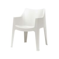 Lot de 2 chaises de jardin en plastique blanc-Plastique-Blanc-Scab Design