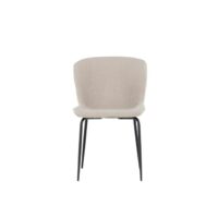 Lot de 2 chaises de salle à manger beige en acier--Beige-ebuy24