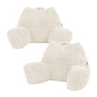 Lot de 2 coussins de soutien en polaire crème--Beige-Icon