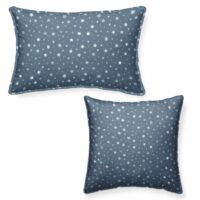 Lot de 2 Coussins imprimé en Coton Bleu 40x40 et 30x50 cm-Coton-Bleu-Today