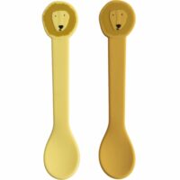 Lot de 2 cuillères en silicone Mr. Lion-Silicone-Jaune-Trixie