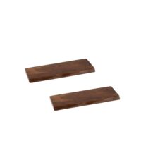 lot de 2 etagère murale rectangulaire en bois d'acacia l70-Bois-Marron-Hellin