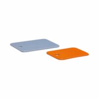 Lot de 2 plateaux en céramique bleu et orange-Céramique-Multicolore-Hübsch
