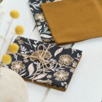 Lot de 2 serviettes de table bicolore  40x40 cm bronze--Marron-Today