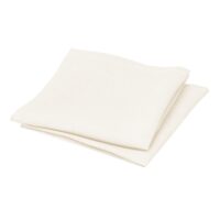 Lot de 2 serviettes de table en lin ivoire 45x45cm-Lin-Blanc-Blanc Cerise