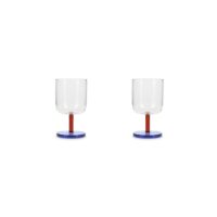 Lot de 2 verre à boire multicolore en verre 31