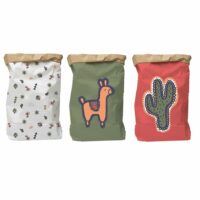 Lot de 3 sacs de rangement déco en papier kraft-Papier-Multicolore-Future Home