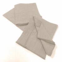Lot de 3 serviettes gaze de coton uni 40x40 cm-Coton-Marron-Housse De Rêve