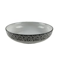 Lot de 4 assiettes creuses en céramique blanc-Céramique-Blanc-Becquet