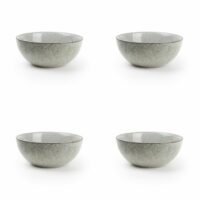Lot de 4 bols vert en grès 11x4