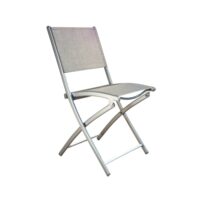 Lot de 4 chaises en acier--Gris-Concept Usine