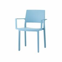 Lot de 4 fauteuils design en plastique bleu-Plastique-Bleu-Scab Design