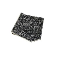 Lot de 4 serviettes de table noires avec lignes écrues 40 x 40 cm--Noir-Enjoy Home