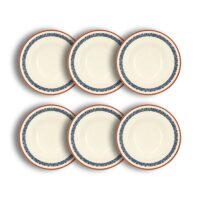 Lot de 6 assiettes à pâtes en faïence blanche 28cm-Faïence-Blanc-Novastyl
