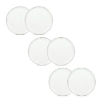 Lot de 6 assiettes plates blanches--Multicolore-LAGUIOLE CUISSON