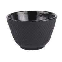 Lot de 6 bols à thé noirs en fonte émaillé 12 cm-Fonte-Noir-trend'up