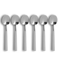 Lot de 6 cuillères à café en acier inoxydable-Inox-Argenté-OGO Living