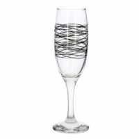 Lot de 6 flutes 22cl en verre-Verre-Transparent-Novastyl