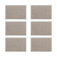 Lot de 6 sets de table tissé en pvc rouge 45x30cm--Rouge-Novastyl