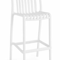 Lot de 6 tabourets en polypropylène blanc-Polypropylène-Blanc-Bizzotto