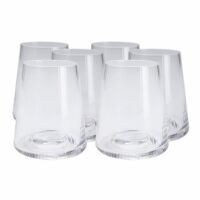 Lot de 6 - verre à eau en verre transparent texturé-Verre-Transparent-Kare Design