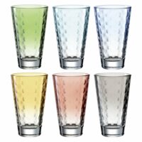 Lot de 6 verres colorés 300ml multicolore-Verre-Multicolore-Leonardo