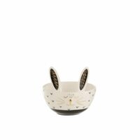 Lot de bols lapin en céramique blanche 12x12x11cm-Bois de Pin-Blanc-J-line