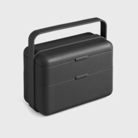 Lunchbox 2 compartiments en polypropylène noir-Polypropylène-Noir-BlimPlus