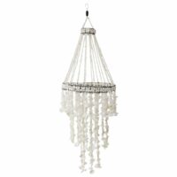 Lustre - Suspension en coquillages blancs D 40 cm-Coquillage-Blanc-My Bliss Home
