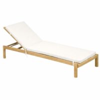 Matelas bain de soleil extérieur imperméable minorque polyester blanc--Blanc-Home Maison