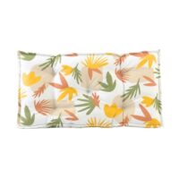 Matelas de sol en tissu déperlant imprimé fleurs jaunes 110x70cm-Tissu-Jaune-Ornami