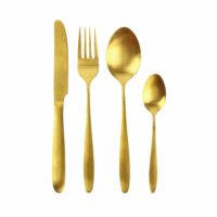 Ménagère enx design gold 16 pièces doré--Doré-Saveur Et Degustation