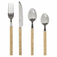 Ménagère inox 24 pièces-Inox-Gris-Secret de gourmet