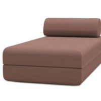 Méridienne convertible et modulable 3 places en tissu terracotta-Tissu-Cuivre-kimo.
