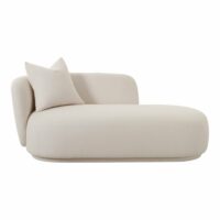 Méridienne en tissu écru-Tissu-Beige-Moloo