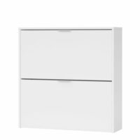 Meuble à chaussures 2 abattants - blanc--Blanc-duehome
